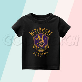 เสื้อยืด ลาย NEVERMORE ACADEMY WEDNESDAY ADDAMS สําหรับเด็ก