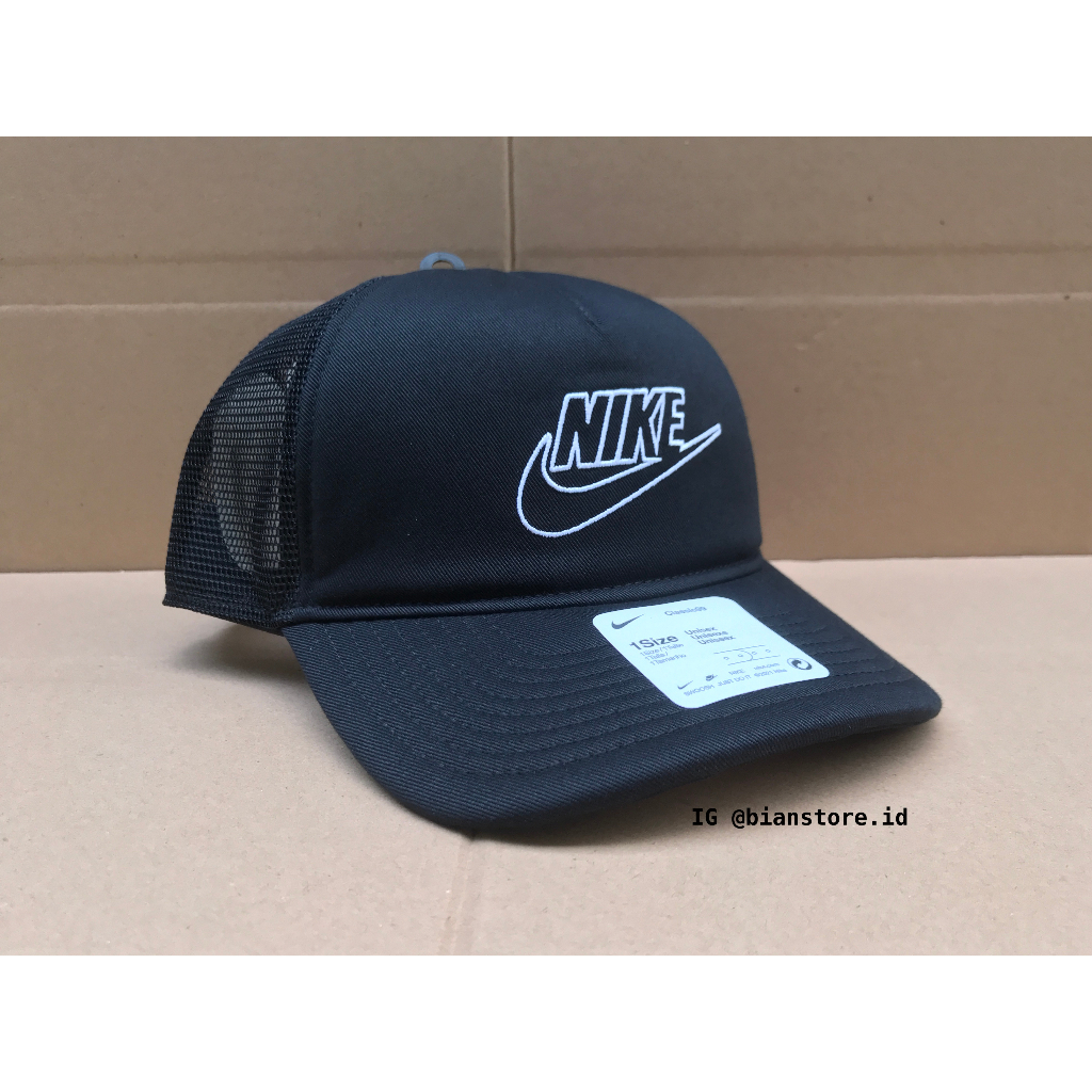 Nike Classic 99 Trucker Hat Black/Black/หมวกสีขาวของแท ้ 100 % อย ่ างเป ็ นทางการ