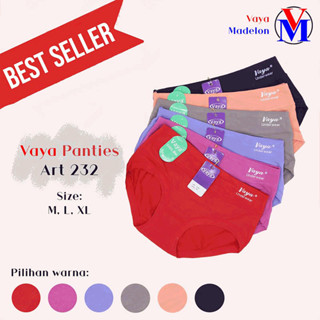 กางเกงชั้นใน ลายศิลปะ Vaya 232 M-XXXL จํานวน 6 ชิ้น