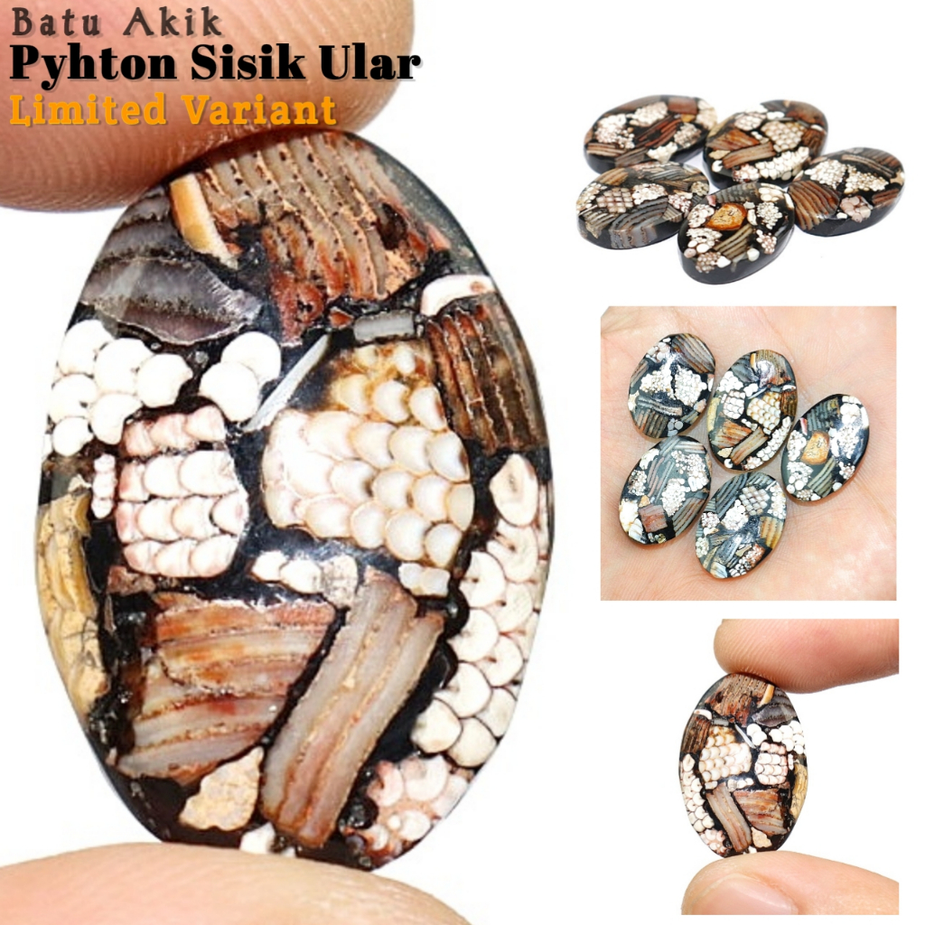 Python Agate with Snake Scale Motif