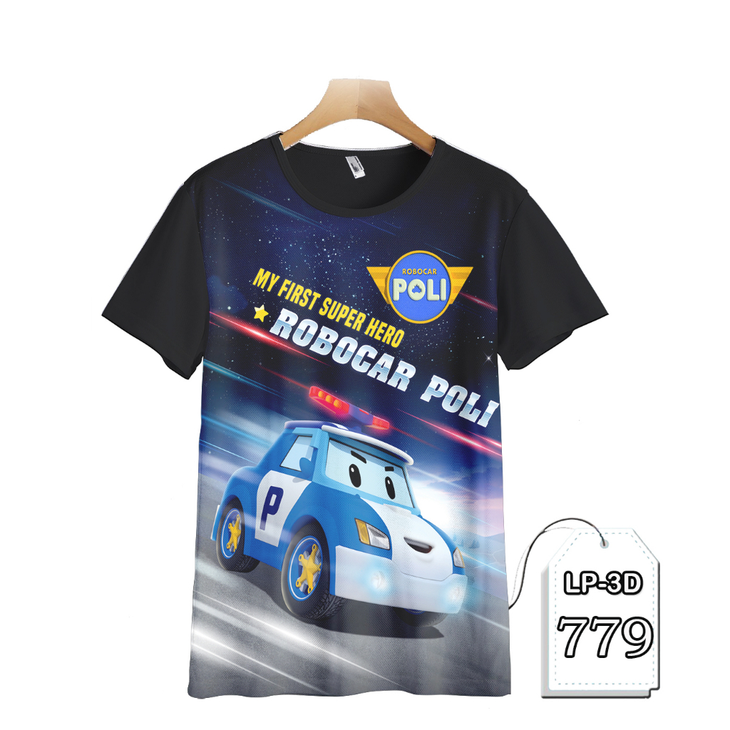 เสื้อยืด Robocar Poli เสื้อยืดเด็กการ์ตูน TV Series LP3D-779

