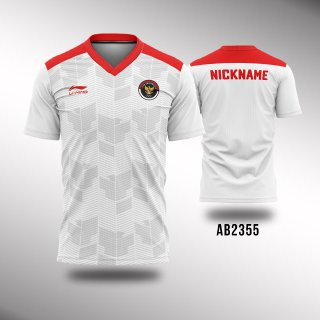 เสื้อกีฬาแขนสั้น ลายทีมชาติฟุตบอล Indonesian 2023 Sea Games ชุดเหย้า