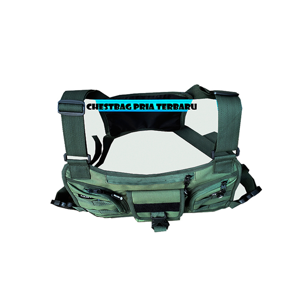 กระเป๋าคาดหน้าอก Mens CHEST BAG TACTICAL RIG BAG OUTDOOR