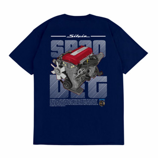 Sakazuki เสื้อยืดลําลอง แขนสั้น พิมพ์ลายรถยนต์ NISSAN SILVIA S13 S14 S15 SR20DET MACHINE JDM LEGEND