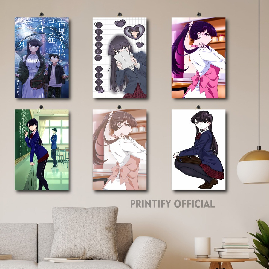 AESTHETIC โปสเตอร์ติดผนังรูปถ่ายอะนิเมะ WAIFU KOMI SAN WA 20X30 / PRINTIFY OFFICIAL / BOYS ROOM DISP