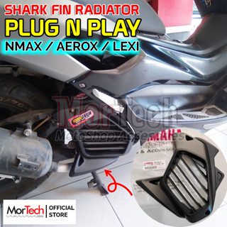 ใหม่ ฝาครอบหม้อน้ํา ทรงครีบฉลาม ของแท้ Aerox NVX 155 V2 สําหรับ Nmax Old Nmax New Aerox Old Lexi Yamaha BBP-E2467-00