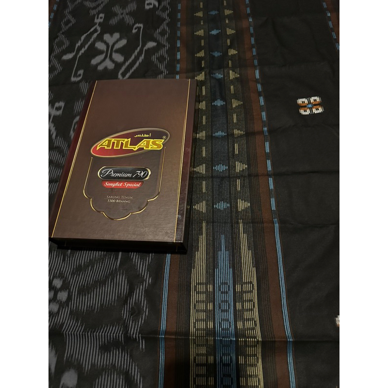Hitam Atlas Premium 780 ฝาครอบภูเขา Songket | Atlas Premium 790 Special Songket Gold Black Cover | ฝ