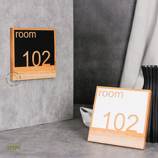 Inpi HOUSE - ตัวเลขไม้ ทรงสี่เหลี่ยม สําหรับห้องพัก โรงแรม