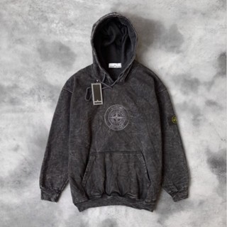 STONE ISLAND เสื้อแจ็กเก็ตกันหนาว มีฮู้ด แต่งหิน คุณภาพดี