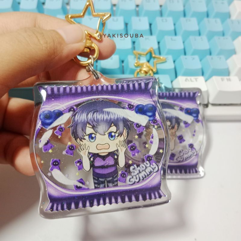 Gantungan Shoto GLITTER EPOXY KEYCHAIN FANMERCH / Vtuber Shotou KEYCHAIN