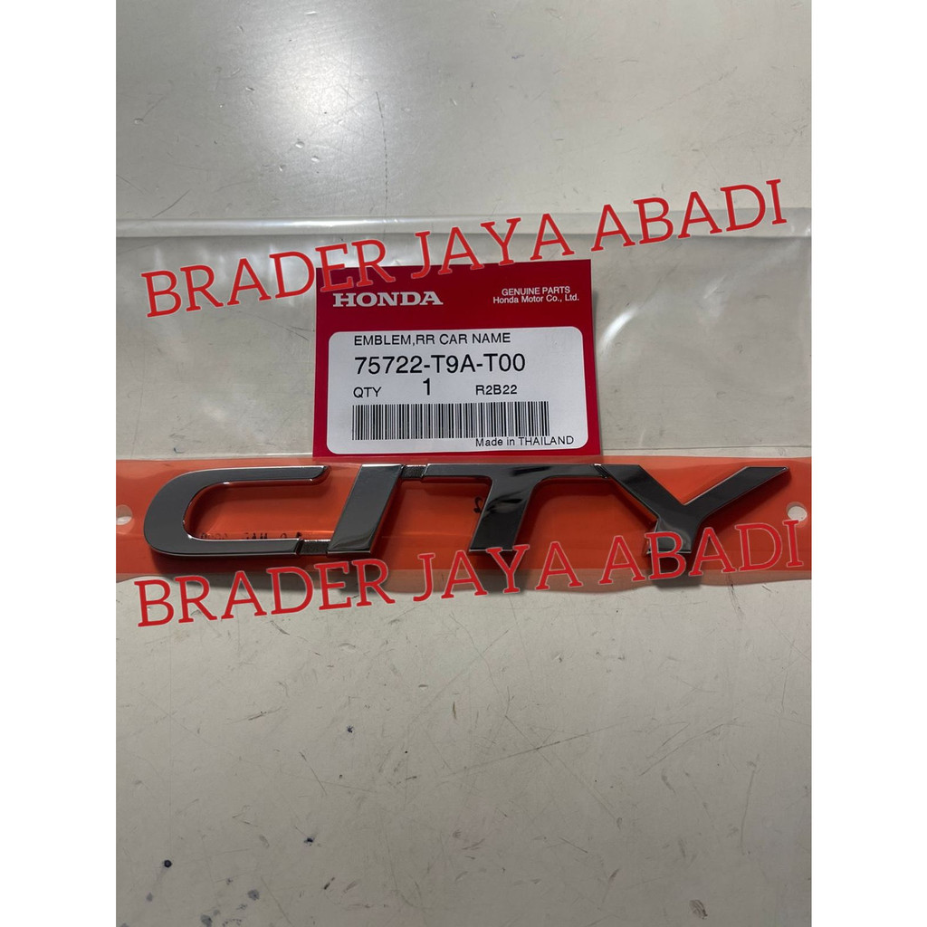 ด้านหลัง TRUNK EMBLEM LOGO STICKER CITY GM6 ORIGINAL 2014 2015 2016 2017 HONDA 75722 T9A T00