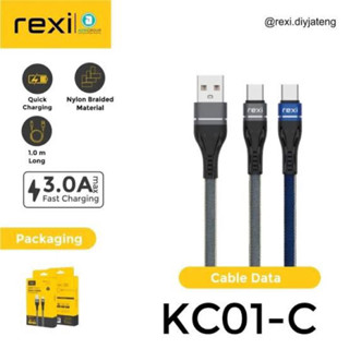 (KC01-CX) สายชาร์จ สายข้อมูล ชนิด C ชาร์จเร็ว 3.0A ไนล่อน 3.0A พร้อมสาย VELCO ชาร์จเร็ว