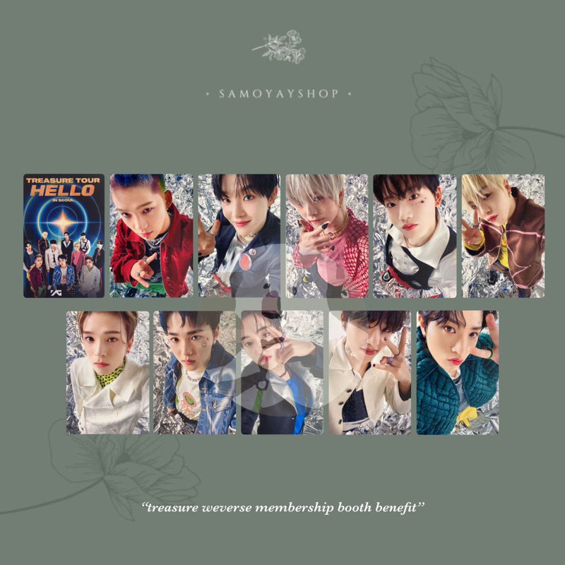 Photocard Treasure Benefit Weverse Membership Booth Hyunsuk Jihoon Yoshi Junkyu Jaehyuk Asahi Doyoung Naruto Jeongwoo Junghwan
