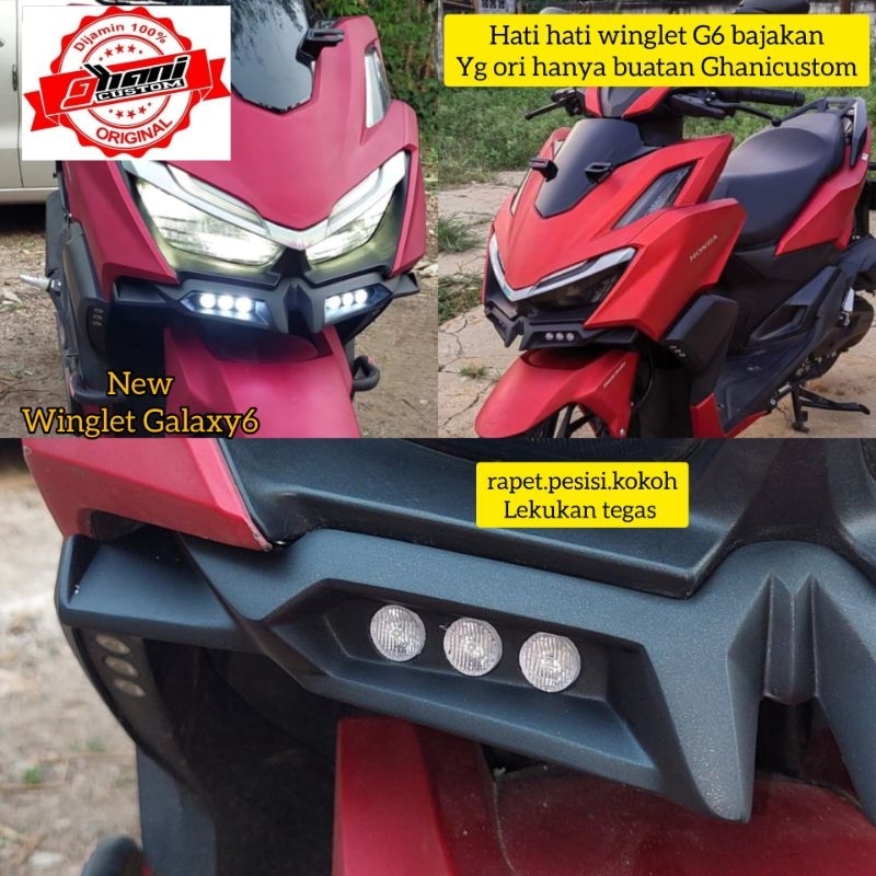 Winglet Galaxy6 Honda Vario160 Click160 Original Ghanicustom