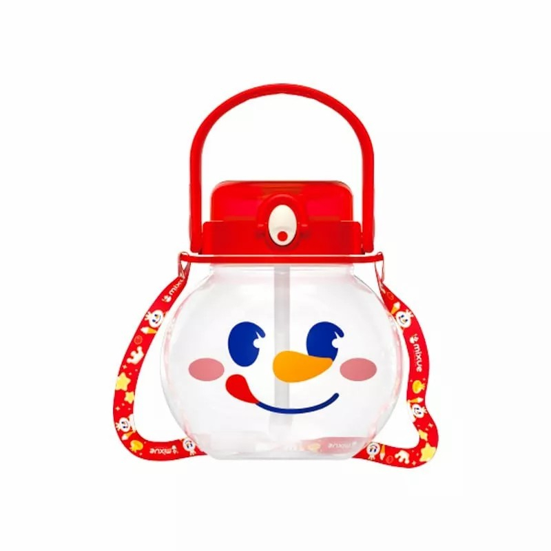 JG ORIGINAL MIXUE BOTTLE 1400ML STRAW + STRAP BIG HEAD DRINKING WATER TUMBLER 1400
