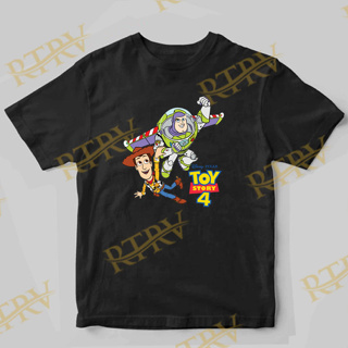 เสื้อยืด พิมพ์ลาย Woody &amp; Buzz Lightyear Toy Story สําหรับเด็ก