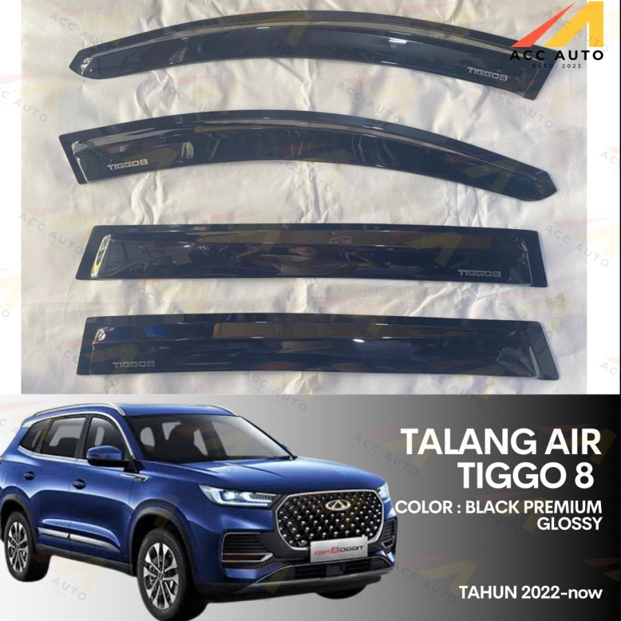 Chery Tiggo 8 Black Injection Water Gutter / Sidevisor / Rain Gutter