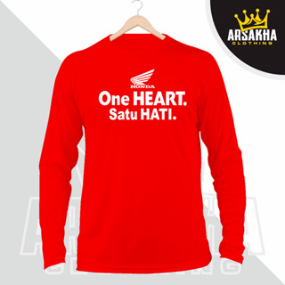 เสื้อยืดแขนยาว ผ้าฝ้าย พิมพ์ลาย Honda One Heart One Heart Distro Combed 30S - Arsakha