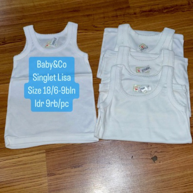 LISA BRAND BABY UNDERSHIRT SINGLET ขนาด 18/20/22