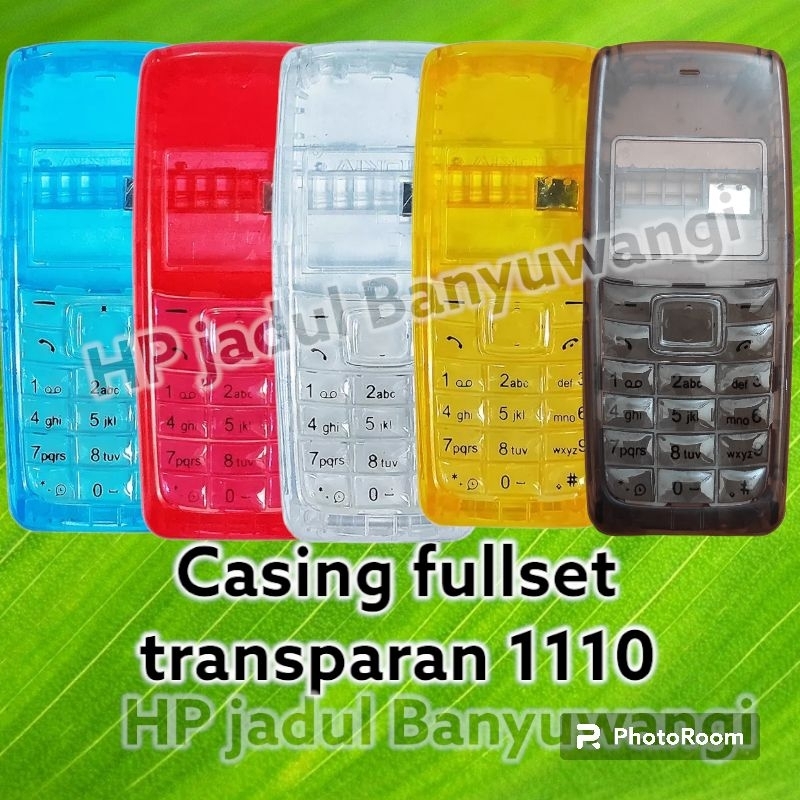 เคสเคสเคสครบชุด Nokia 1110 แบบโปร่งใสใช้ได้กับ 1110i, 1112