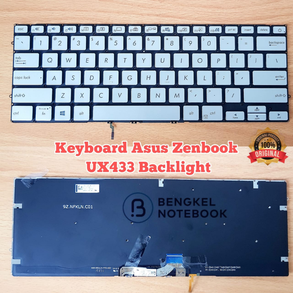 Asus Zenbook UX433 UX433FA UX433F UX434 UX433FL UX433FN คีย์บอร์ดแบ็คไลท์