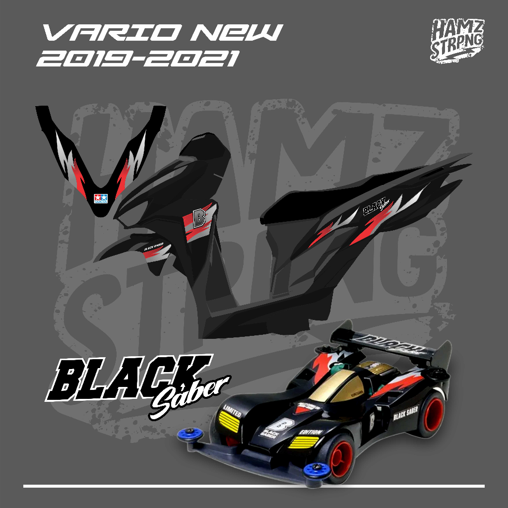 แถบโปร่งใส Vario Led New Black Saber Livery Tamiya HITS