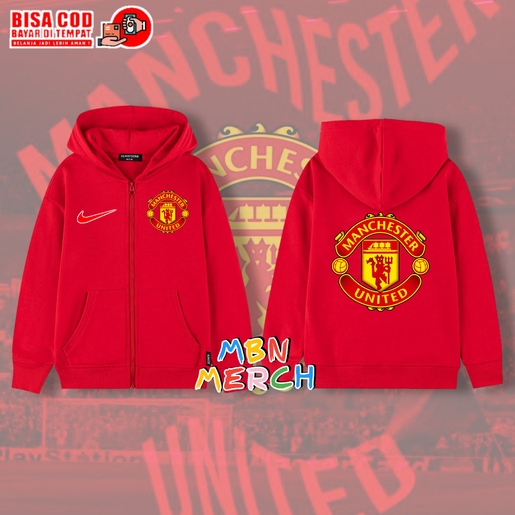 เสื้อฮู้ดมีซิปสําหรับเด็กแมนเชสเตอร์ยูไนเต็ด/แจ็คเก็ตซิป