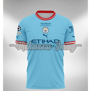 เสื้อกีฬาแขนสั้น ลายทีมฟุตบอล Jersey M City Final UCL Champions League 2022 2023