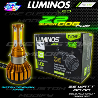 หลอดไฟหน้า LED LUMINOS Z2 GOLD 36+24 WATT WHITE สีเหลือง HI LO AC DC 2 สี H6 H7 M5