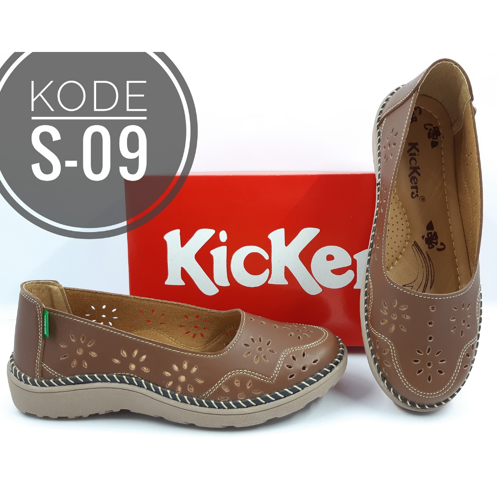 รองเท้า Women& 39;S Slip On Kickers รหัส S-09 - สีน้ําตาล / Mocca