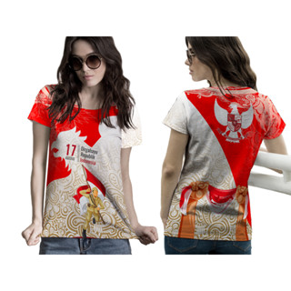 เสื้อยืด ลาย Indonesian Independence Day Jersey RI ครบรอบ 78 ปี 01,02,03,04 สําหรับผู้หญิง