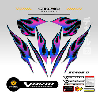 ใหม่ สติกเกอร์ติดตกแต่งรถจักรยานยนต์ สําหรับ HONDA VARIO 125 150 MOTIF API รุ่น 5th Edition COMBO Color STICKER STOCK DECALS 2018-2021 CLICK 125I 150I