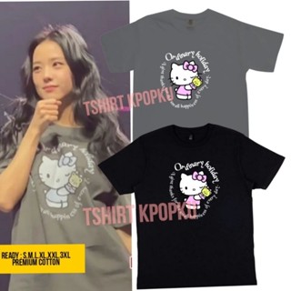 เสื้อยืด พิมพ์ลาย jisoo blackpink ORDINARY HOLIDAY hell0 สไตล์เกาหลี