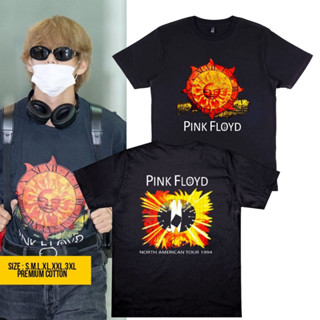 เสื้อยืด พิมพ์ลาย kim taehyung bts pink floyd Sun Version สไตล์เกาหลี