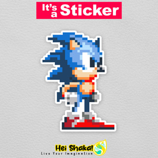 Heishaka สติกเกอร์ไวนิล ลาย Sonic Retro Classic Pixel กันน้ํา สําหรับติดตกแต่งเกมมิ่ง