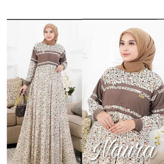 Gamis NAURA DRESS JP SIZE M L XL XXL ชุดเดรสสั้น สีดํา สไตล์เกาหลี สําหรับผู้หญิงตั้งครรภ์