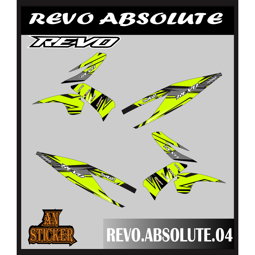 สติกเกอร์ ABSOLUTE REVO - STICKER ABSOLUTE REVO ลิสต์ สําหรับติดตกแต่งรถจักรยานยนต์ HONDA ABSOLUTE REVO CODE 04