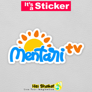 สติกเกอร์ไวนิล ลายโลโก้ Heishaka Mentari TV กันน้ํา สําหรับติดตกแต่งทีวี