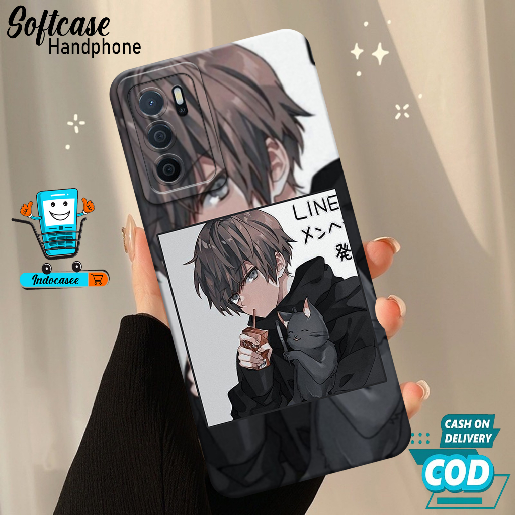 เคส Hp Softcase Oppo A16 Case Hp Oppo A16 Silicone Hp Oppo A16 Casing Oppo A16 Cool Cartoon Motif - 