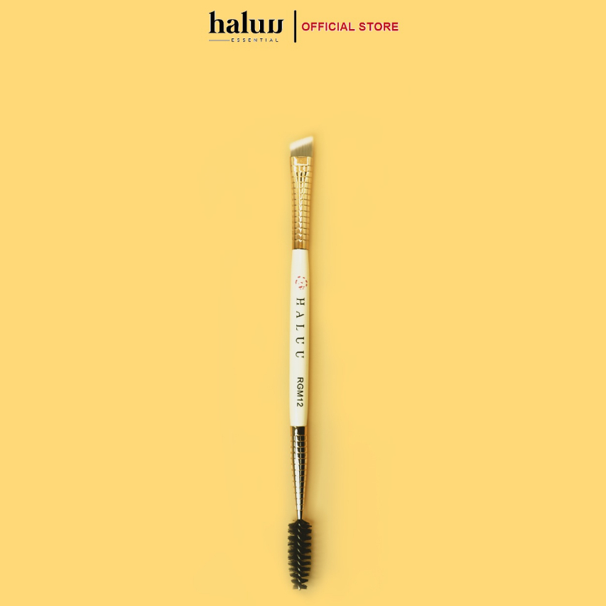 Haluu Essentials RGM12 Deluxe Angled Brow/Spoolie Brush