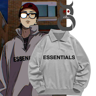 เสื้อแจ็กเก็ต Jayjo Essenitals Wind Breaker Manhwa แบบมีซิปครึ่งตัว