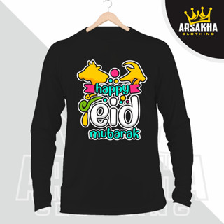 เสื้อยืดแขนยาว พิมพ์ลาย Happy Eid Al-Adha Mubarak Distro สําหรับผู้ชาย