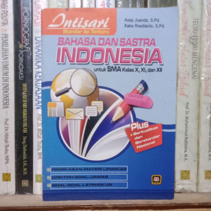 ภาษาอินโดนีเซียและวรรณกรรม Essence สําหรับอาวุโส High School เกรด X XI XII Curriculum KTSP 2006 Asep