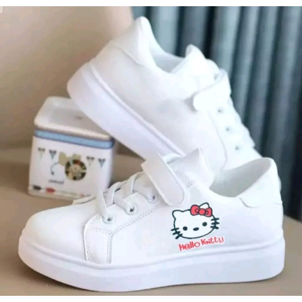 รองเท้าผ้าใบ ลาย Hello Kitty น่ารัก พรีเมี่ยม สําหรับเด็กผู้หญิง | รองเท้านักเรียน พรีเมี่ยม สําหรับเด็ก | ใหม่ รองเท้า สําหรับเด็ก 2023