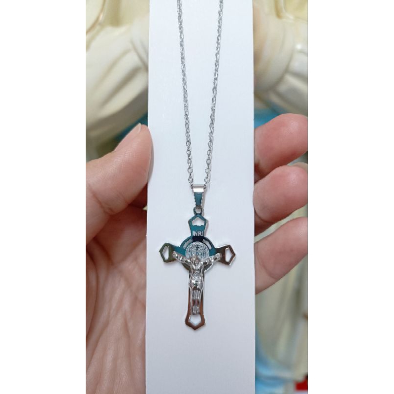 Benedict Pendant Cross Necklace Bol L4/23 - สร้อยคอไม้กางเขน - สร้อยคอพร้อมจี้ - Bnd Pendant - Bnd N