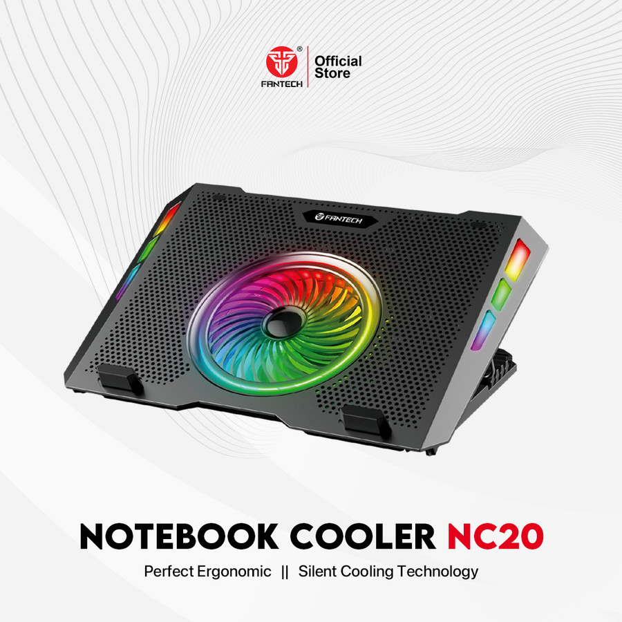 Fantech NC20 Fan Cooler Laptop / Cooling Pad RGB Notebook/Laptop