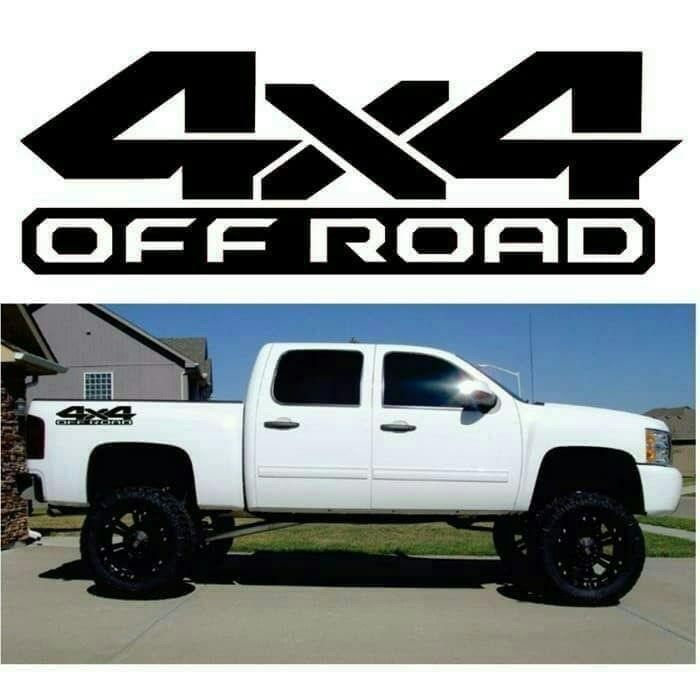 สติ๊กเกอร์ติดรถ 4X4 OFF ROAD STICKER ใหม่ JEEP STRADA HILUX TRITON สติ๊กเกอร์ติดรถ
