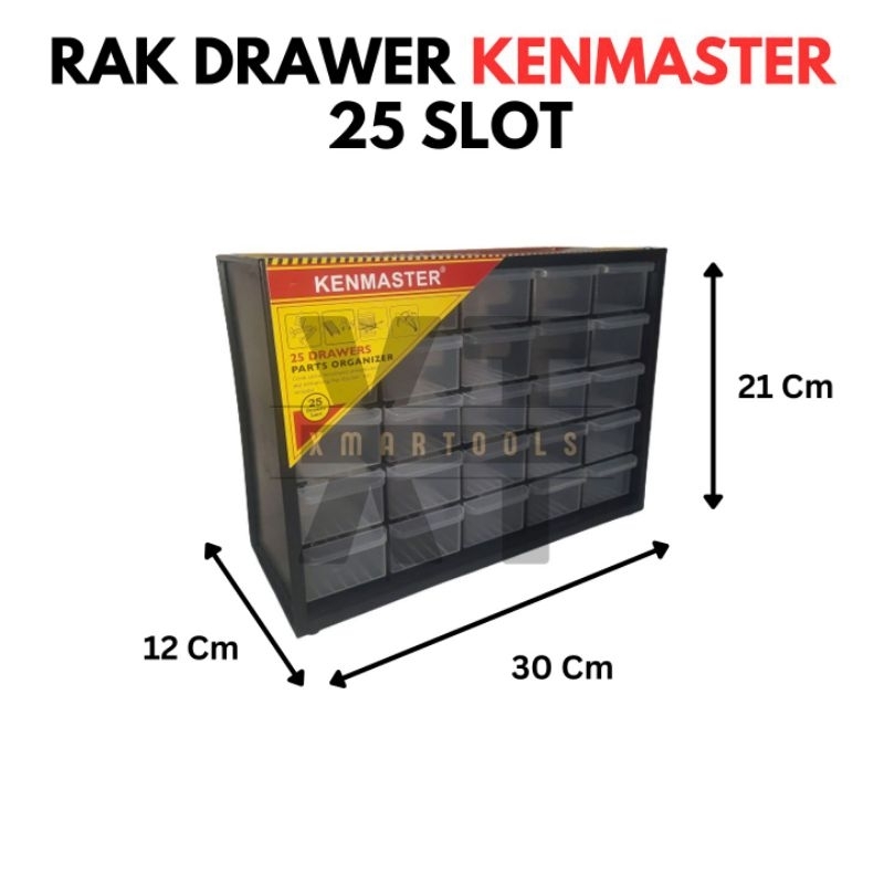 Kenmaster Organizer 25-Slot Drawer Rack อะไหล่กล่องส่วนประกอบ