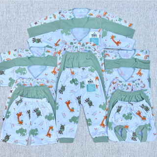 18 Pcs / 9 Stel baju bayi Celana bayi Setelan baju Bayi Baru Lahir Newborn Mungil Baby Wear
