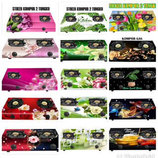 STIKER KOMPOR 2 TUNGKU KOTAK&BULAT TERMURAH&TERLARIS